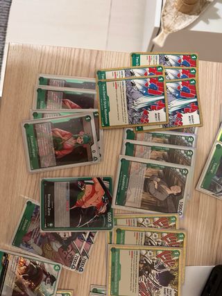 Lotto Carte One Piece zoro quasi tutte in sleeves