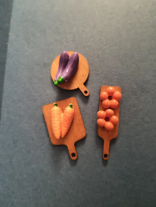 Set 3 Taglieri Miniatura Presepe con Cibarie