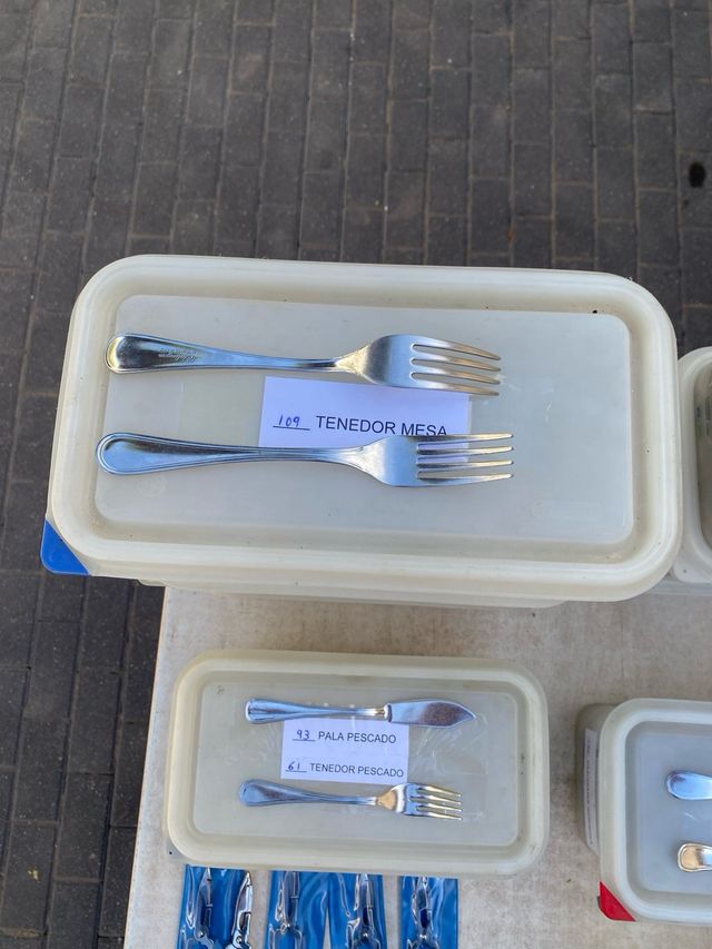 Lote de cubertería de acero inoxidable