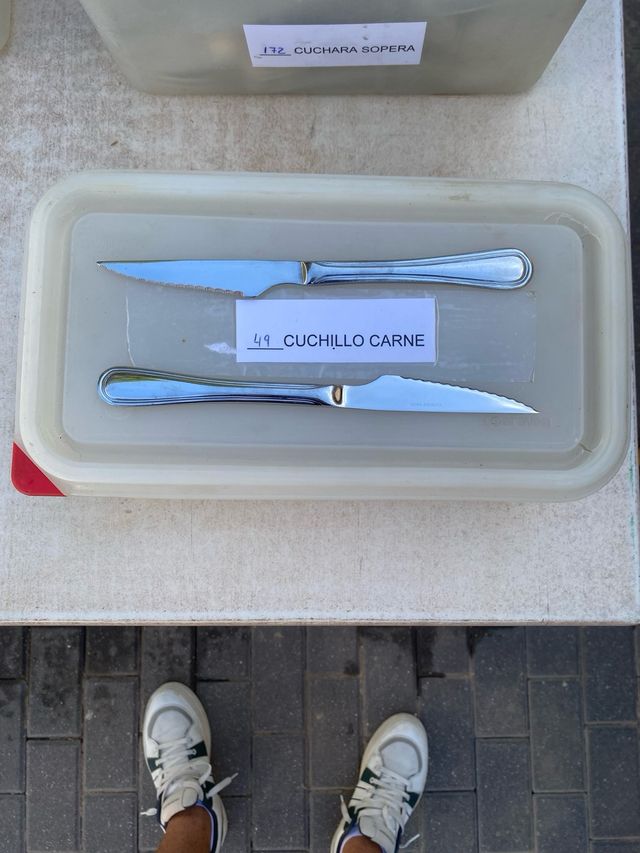 Lote de cubertería de acero inoxidable