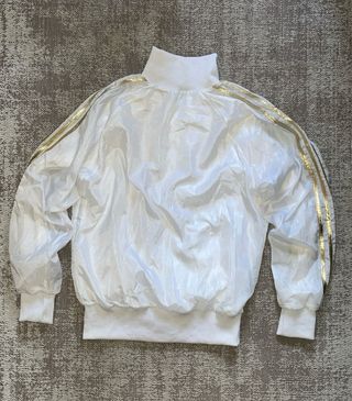Chaqueta Adidas Vintage Blanca y Dorada