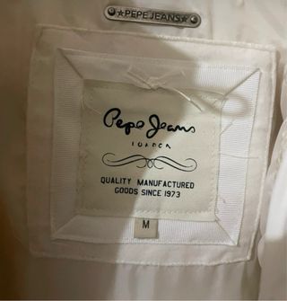 Abrigo Pepe Jeans blanco talla M niña