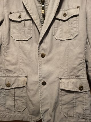 Americana Bershka Beige/Gris Talla L