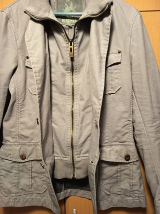 Americana Bershka Beige/Gris Talla L