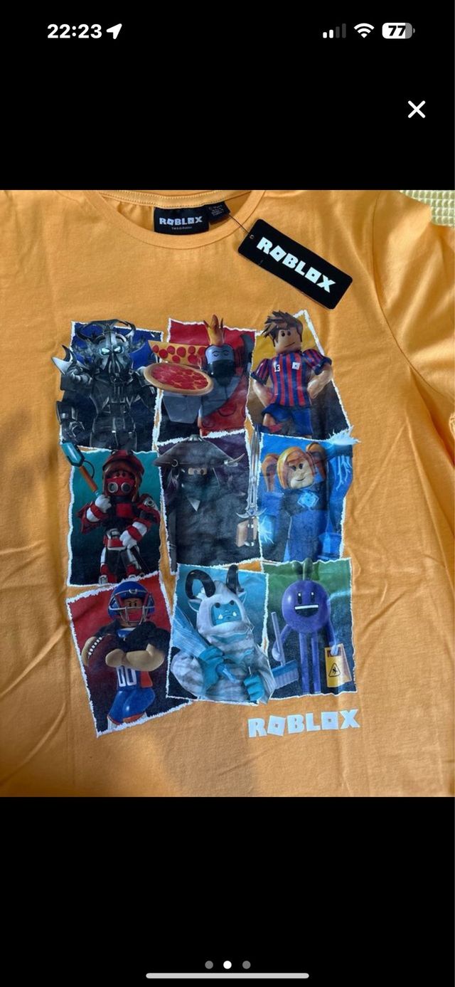 Camiseta Roblox Naranja talla 13-14