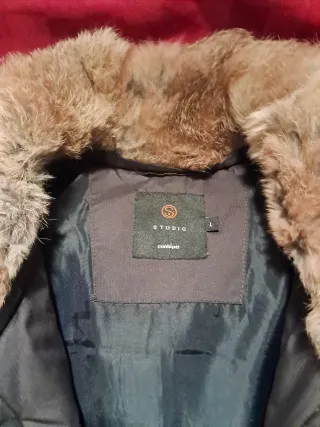 Piumino Combipel Grigio con Pelliccia