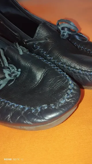 Mocasines piel azul marino Boutique Itali T41
