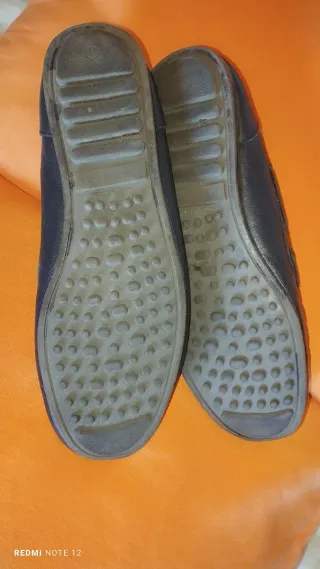 Mocasines piel azul marino Boutique Itali T41