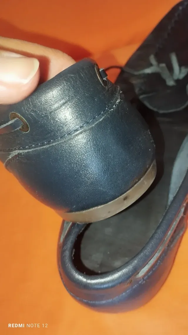 Mocasines piel azul marino Boutique Itali T41