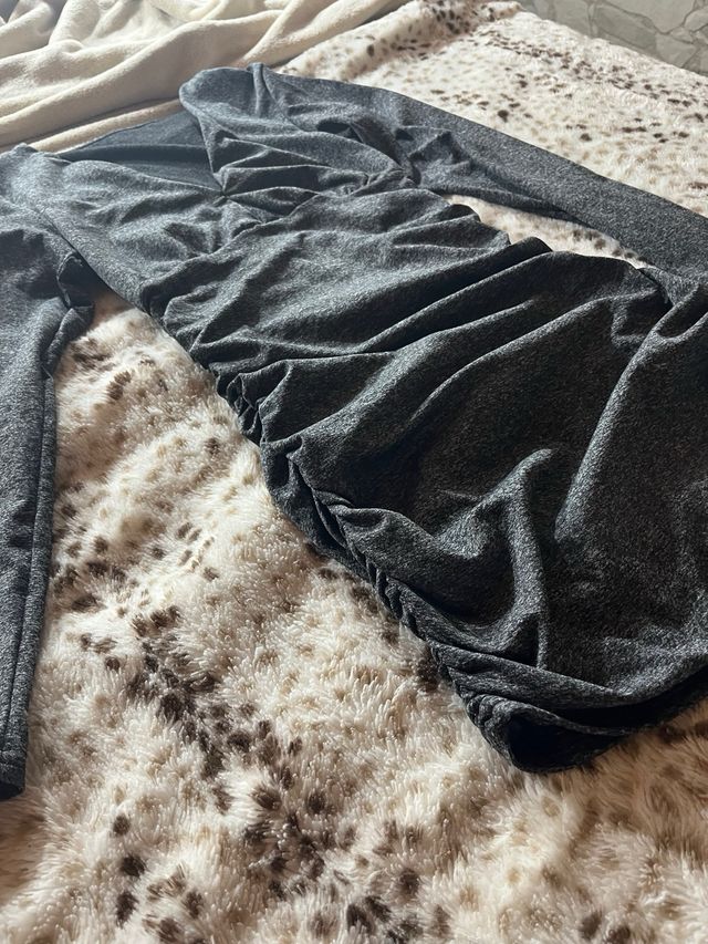 Vestido gris manga larga