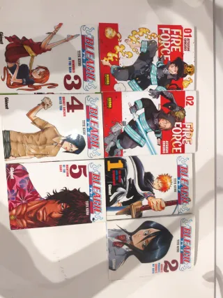Lote mangas
Fire force:1,2
Bleach:1,2,3,4,5
