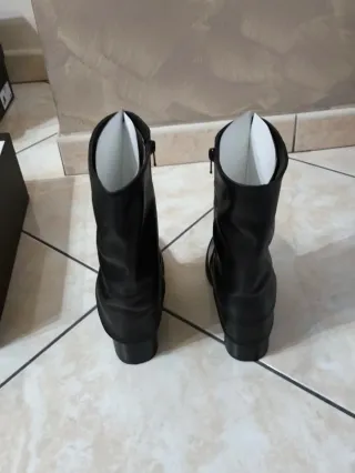 Stivaletti donna vera pelle neri con scatola