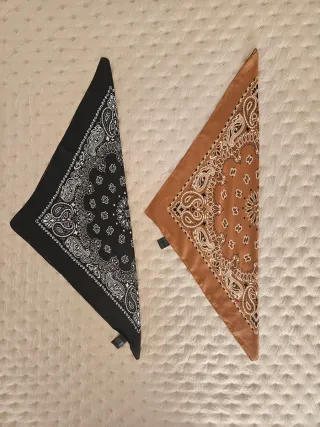 ✅️ Pañuelo marrón pañuelo negro bandana negra