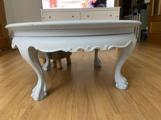 Mesa redonda madera maciza para restaurar