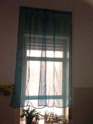 Coppia tendine blu turchese 62x150cm