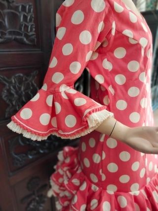 Traje Flamenca Corto Lunares