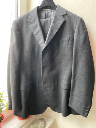 Completo uomo lana grigio fodera Benberg