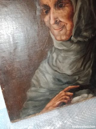Cuadro Óleo Anciana...Anonimo..
