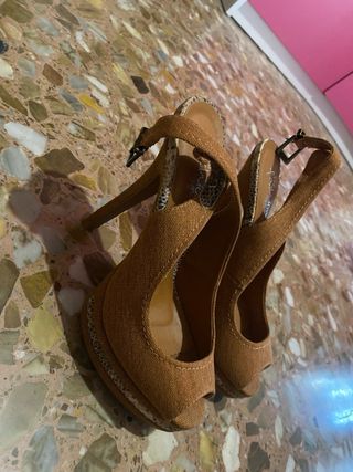 Tacones TopShop Beige/Marrón