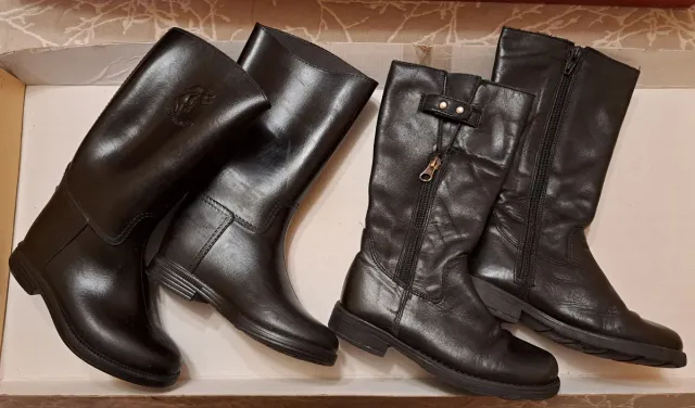 Lote Botas y zapatos en piel.T28. Bt. de agua T27