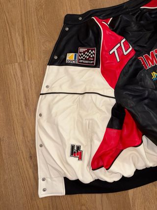 Chaqueta de cuero estilo racing