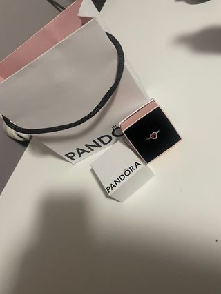 Anillo Pandora Corazón Rojo y Plata