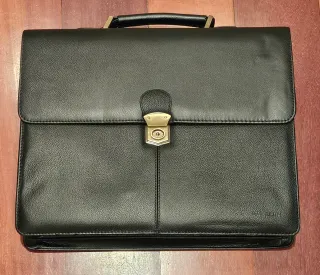 Maletín Matetin de cuero negro