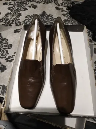 Zapatos piel mujer ejecutiva marrón T 35