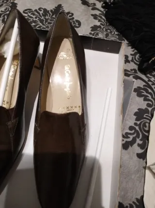 Zapatos piel mujer ejecutiva marrón T 35