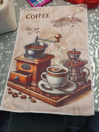 Set Asciugamani Cucina Caffè Croissant