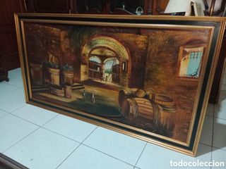 Cuadro Óleo Bodega Antigua