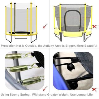 Cama elástica infantil amarilla