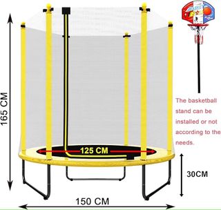 Cama elástica infantil amarilla