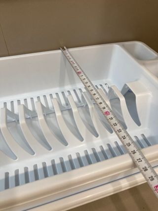 Escurridor de vajilla plástico blanco