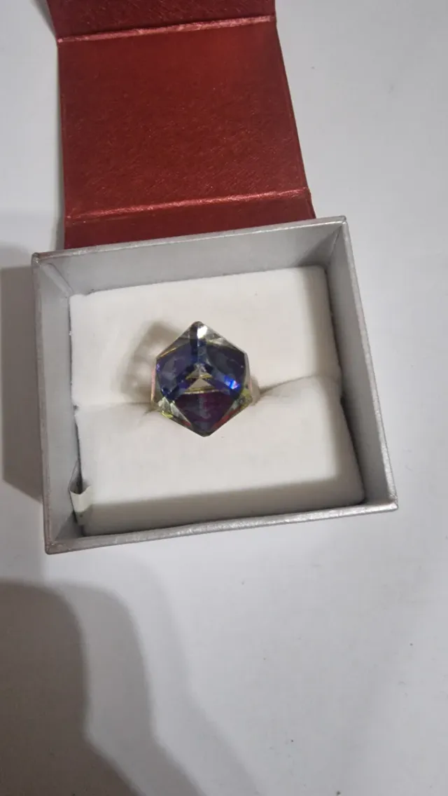 Anillo Plata Cristal Swarovski Multicolor