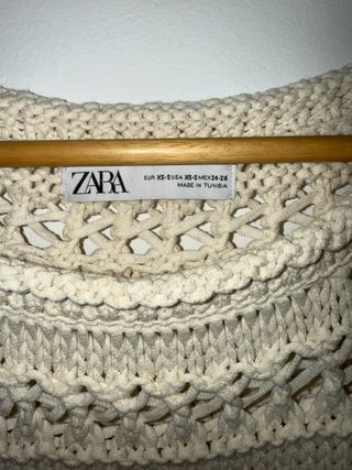 Jersey Zara oversize beige y marrón