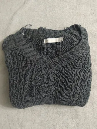 Jersey Cortefiel Gris Talla M