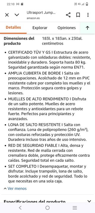 Cama elástica para niños y adultos