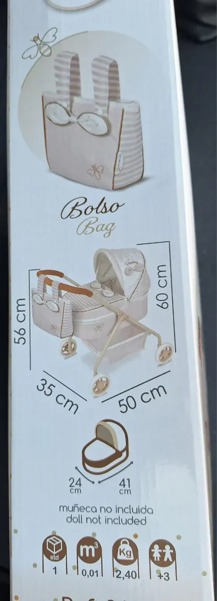 Coche de muñecas De Cuevas Verona, sin abrir.