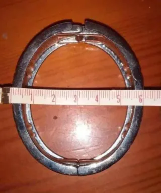 Brazalete ancho metal plateado