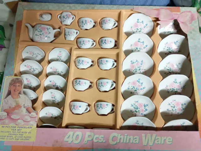 Juego de té porcelana 40 piezas