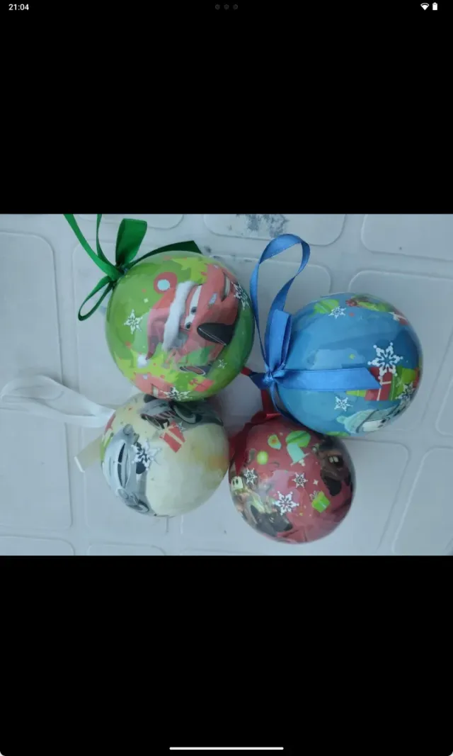 Pack 4 Bolas Decorativas Cars