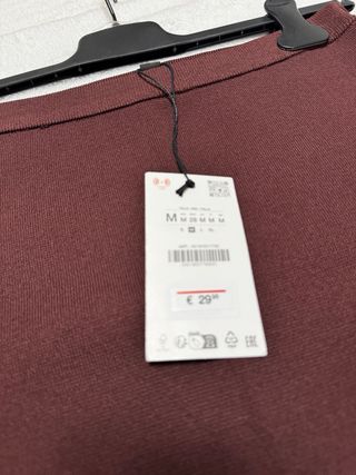 Falda punto Zara marrón