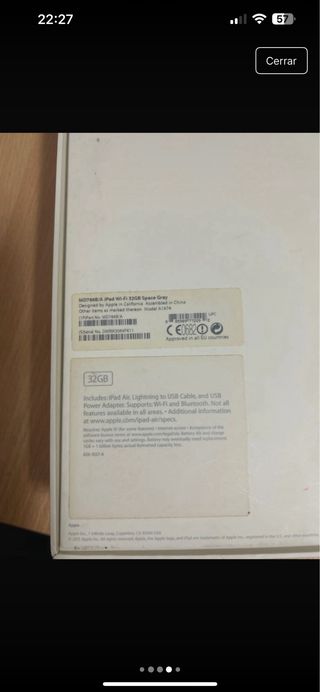 iPad Air 2 Plata 2014