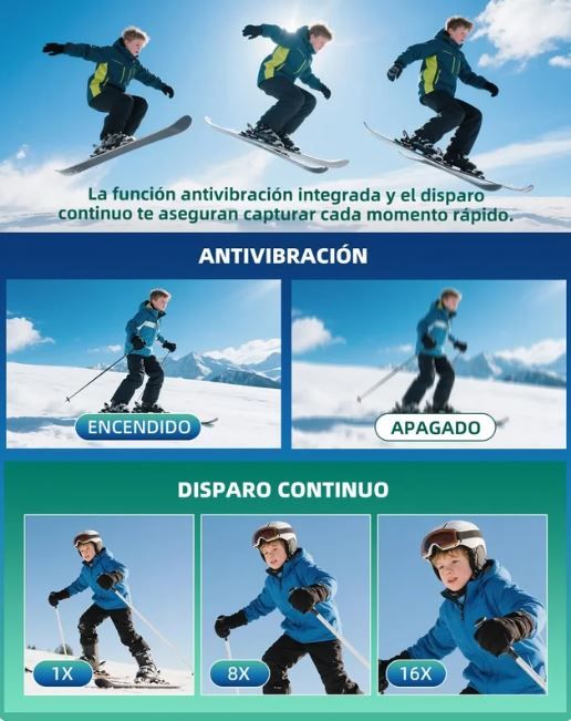 Cámara Digital 4K 48MP Zoom 16X Doble Pantalla