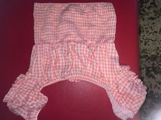 Top corto cuadros rosa y blanco