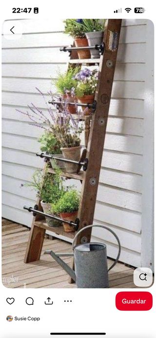 Escalera de madera antigua 250 cm aproximadamente