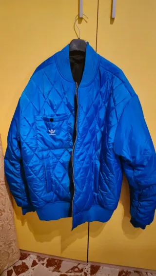 Bomber Adidas reversibile nero/blu