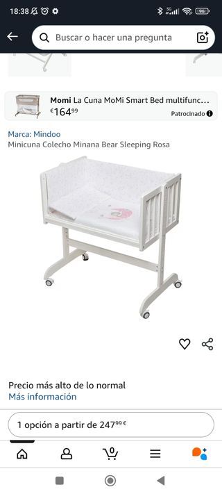 Mini Cuna Colecho Regulable