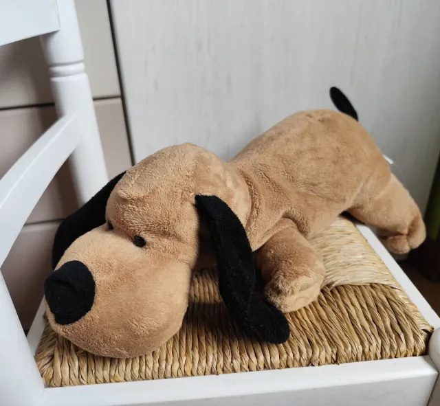 Peluche perro marrón y negro. Perfecto estado